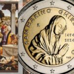 2 euro ghirlandaio di san marino cappella sassetti adorazione dei pastori arte pittura rinascimento firenze bellezza vergine