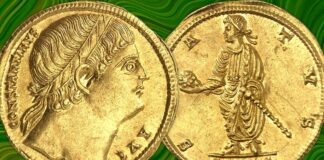 multiplo da due solidi di costantino il grande moneta oro tessalonica unicum asta conversione cristianesimo tesoro top price numismatica