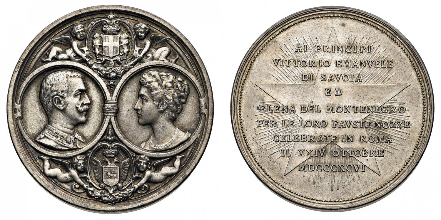 medaglia o progetto di moneta 5 lire vittorio emanuele argento rame rarissima argento rame 1900 luppino montenegro