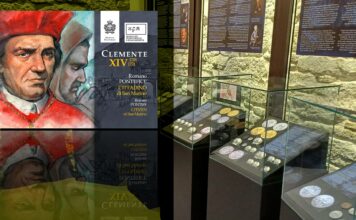 clemente xiv romano pontefice cittadino di san marino mfm museo francobollo moneta roberto ganganelli numismatica filatelia