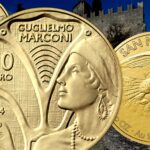 monete d oro di san marino euro gugliemo marconi ragazza flapper radio sandra deiana bellezza falco pellegrino bullion oncia vienna premio nobel rarità numismatica valore prezzo