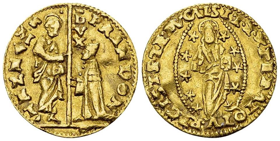 ducato di venezia moneta oro medioevo dollaro zecchino fiorino numismatica mercato valore marco polo zecca san marco doge