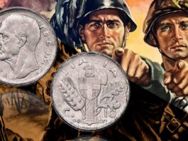 10 centesimi impero 1943-XXI in acciaio repubblica sociale italiana fascismo benito mussolini zecca aosta moneta esperimento rarissima asta nomisma numismatica valore