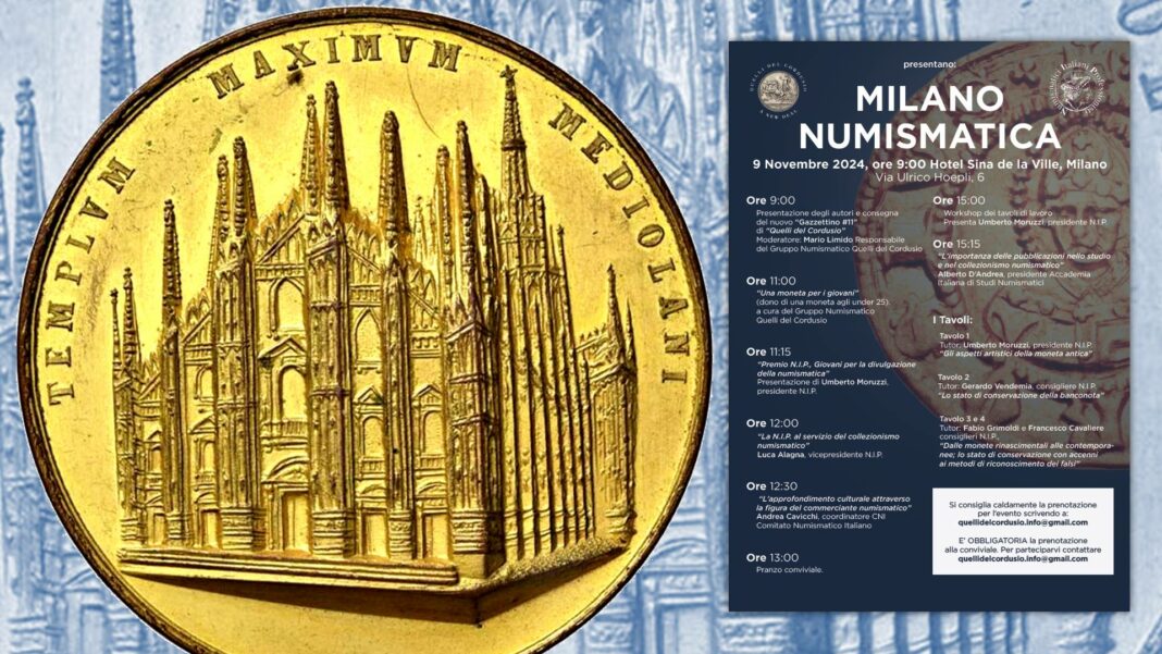 milano numismatica 2024 monete medaglie cartamoneta cultura collezionismo service quelli del cordusio facebook gazzettino workshop nip