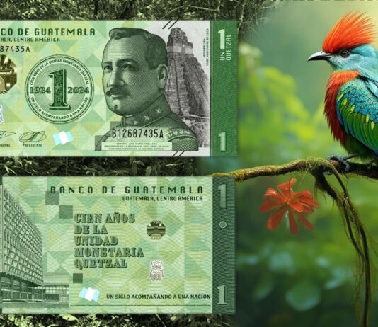 100 anni del quetzal moneta valuta guatemala denaro banca centale maya natura