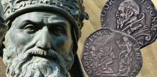 testone di papa gregorio xiii moneta argento roma rarità eccezionale valore numismatica gesù vangelo predica