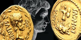 aureo con ritratto di bruto moneta oro roma rarità eccezionale asta numismatica genvensis storia giulio cesare assassinio euro lire valore