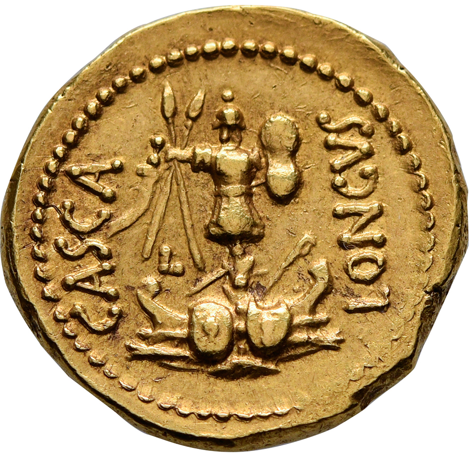 aureo con ritratto di bruto moneta oro roma rarità eccezionale asta numismatica genvensis storia giulio cesare assassinio euro lire valore