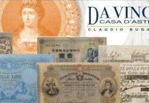 da vinci aste banconote cartamoneta scripofilia biglietti monete libri numismatica claudio bugani lire scudi euro yen dollari rubli filigrana valore rarità