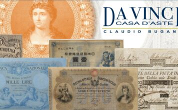 da vinci aste banconote cartamoneta scripofilia biglietti monete libri numismatica claudio bugani lire scudi euro yen dollari rubli filigrana valore rarità