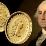 dollaro flowing hair stati uniti d'america oro argento us mint oncia valore prezioso libertà aquila george washington anniversario