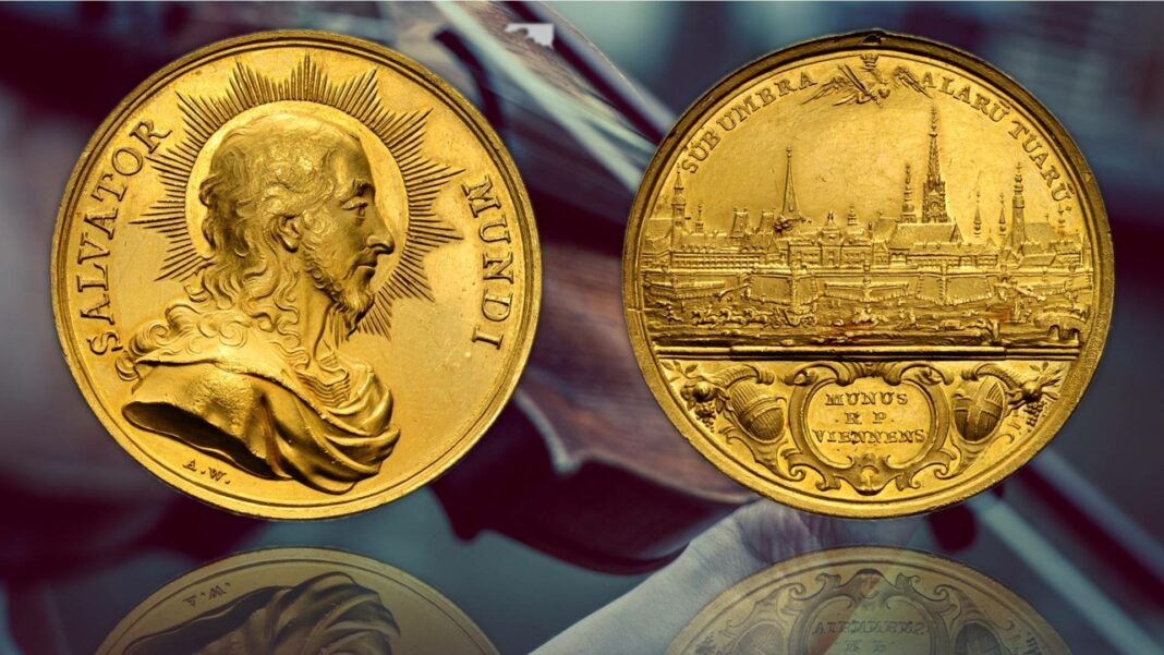 medaglia del salvatore vienna salvatormedaille oro argento cristo vedutà città premio onorificenza niccolò paganini violino musica virtuoso compositore