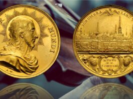 medaglia del salvatore vienna salvatormedaille oro argento cristo vedutà città premio onorificenza niccolò paganini violino musica virtuoso compositore