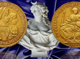 quadrupla della reggenza 1676 savoi torino oro rarità numismatica moneta asta bolaffi madonna gesù madre figlio