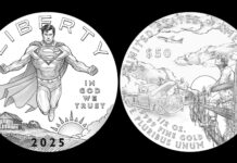 supereroi sulle monete usa batman superman wonder woman oro dollaro numismatica comics fumetti cartoon marketing novità oro argento medaglie