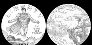 supereroi sulle monete usa batman superman wonder woman oro dollaro numismatica comics fumetti cartoon marketing novità oro argento medaglie