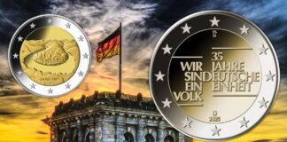 2 euro di germania 2025 moneta saarland saar riunificazione muro di berlino guerra fredda wir sind ein volk collezione numismatica