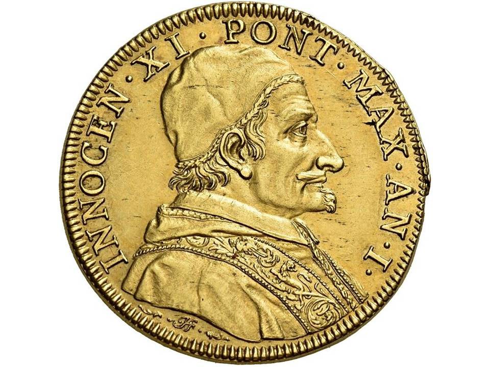 innocenzo xi odescalchi papa beato roma santa maria ai monti chiesa icona fede anno santo giubileo madonna santi rarità numismatica valore oro argento