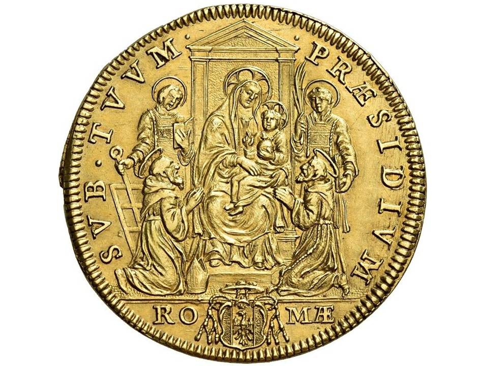 innocenzo xi odescalchi papa beato roma santa maria ai monti chiesa icona fede anno santo giubileo madonna santi rarità numismatica valore oro argento