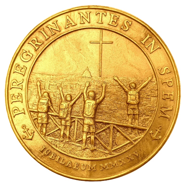 medaglia del giubileo anno santo 2025 pellegrini di speranza papa francesco vaticano colelgio dei monetieri lucca oro argento bronzo tiratura limitata