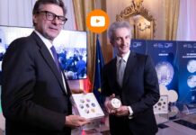 collezione numismatica italia 2025 euro monete ipzs mef giancarlo giorgetti francesco soro paolo perrone myrta merlino video oro argento lamborghini campari renato zero milano cortina giubileo amerigo vespucci michelangelo