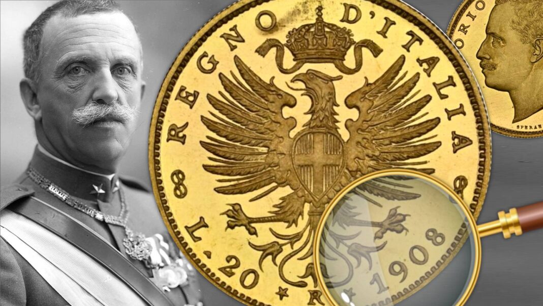 20 lire 1908 aquila sabauda asta rarità collezione reale furto indagini guardia di finanza procura di roma domenico luppino numismatica stato collezionismo