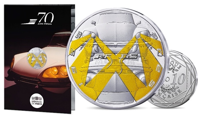 moneta 10 euro per DS automobile mito icona francia argento monnaie de paris numismatica sold out