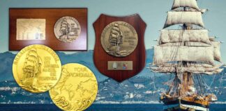 tour mondiale vespucci amerigo nave scuola marina minitare medaglia crest anello picchini baralcchi numismatica oro argento bronzo collezione memorabilia