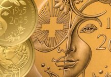 100 franchi vreneli 1925 2025 centenario moneta oro svizzera zecca berna chiara principer artista coin designer world money fair tiratura limitata rarità numismatica capolavoro