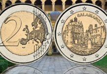 2 euro per salamanca moneta spagna unesco collezione bimetallica numismatica convento san esteban arte architettura bellezza capolavoro