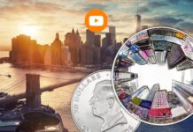 new york la grande mela moneta cit coin invest argento times square fisheye collezione numismatica