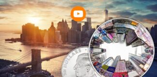 new york la grande mela moneta cit coin invest argento times square fisheye collezione numismatica