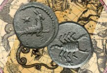 il capricorno e lo scorpione segni zodiaco oroscopo imperatore roma augusto tiberio adozione numismatica moneta cipro rarità collezione